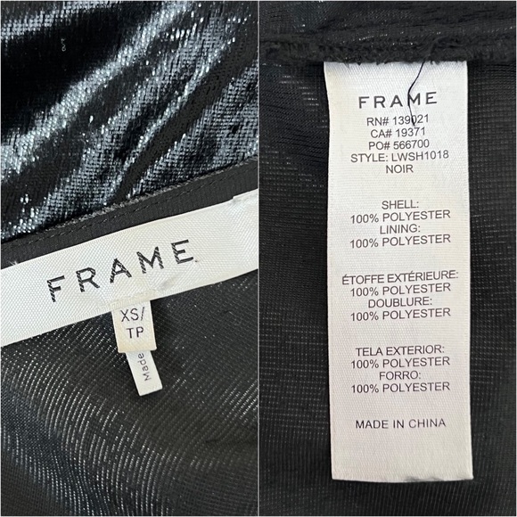 FRAME 90s Sparkle Liquid Velvet Sleeveless V-Neck Relaxed Camisole Tank Top XS - Picture 11 of 12